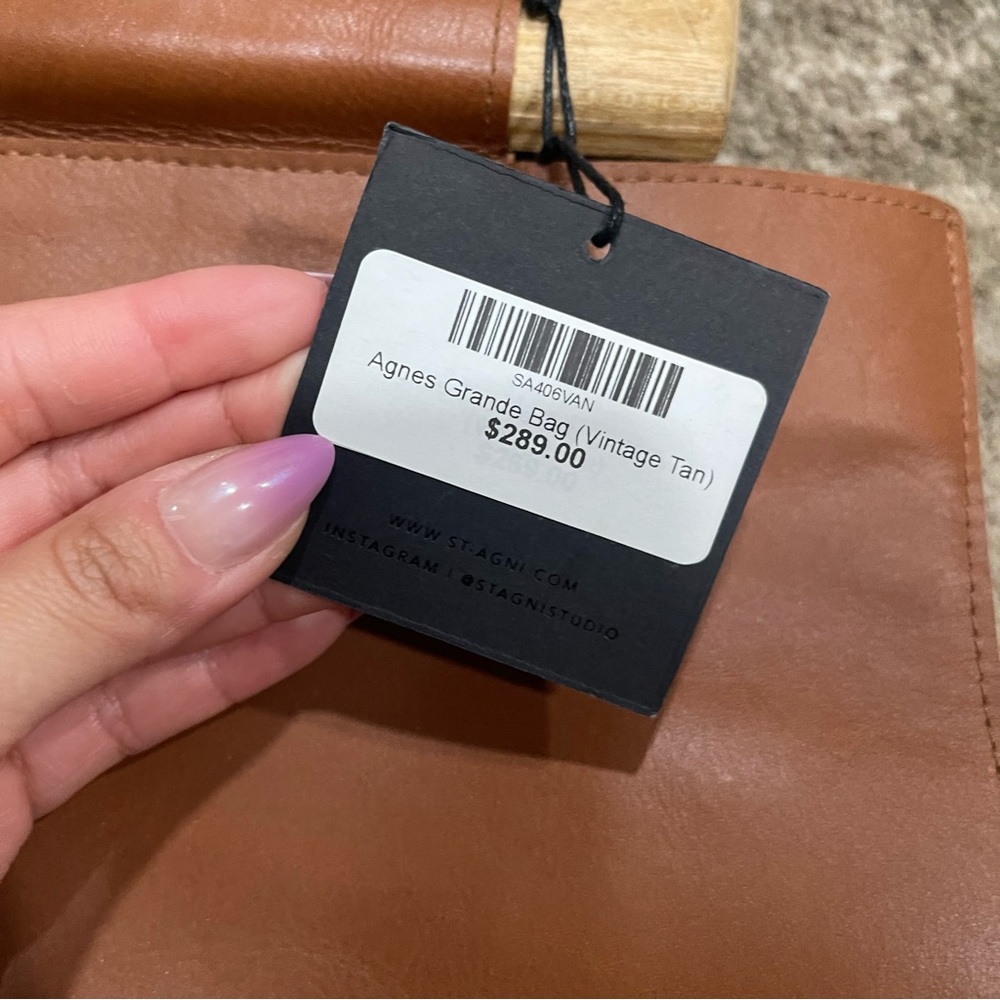 St. Agni Tan Leather Bag - Picture 4 of 7